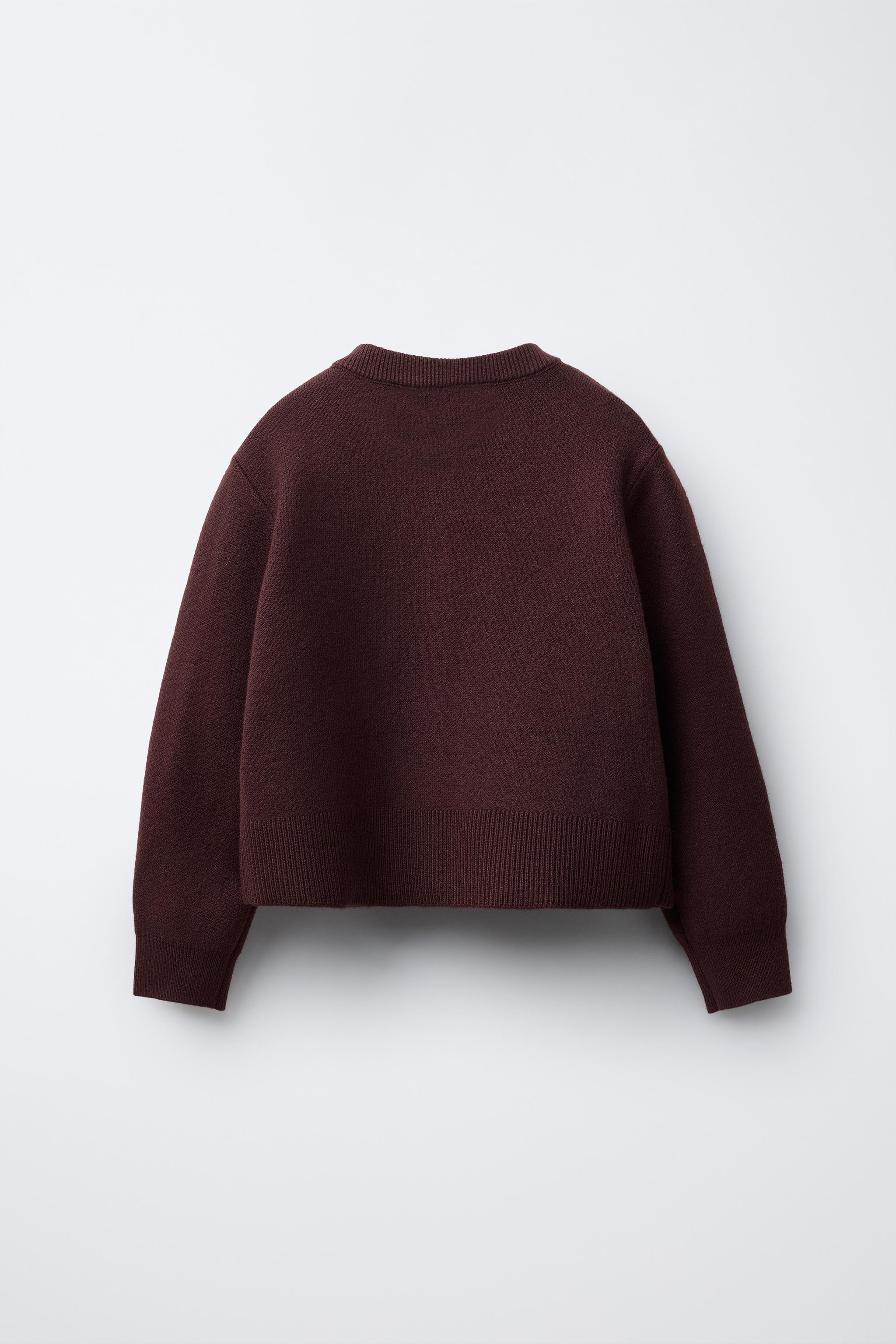 ZARA ニットパッチポケット ZARA パッチポケットニットカーディガン - メルカリ