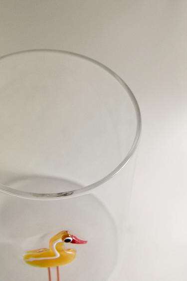 BOROSILICATE BIRD TUMBLER - Yellow by Zara - Image 2