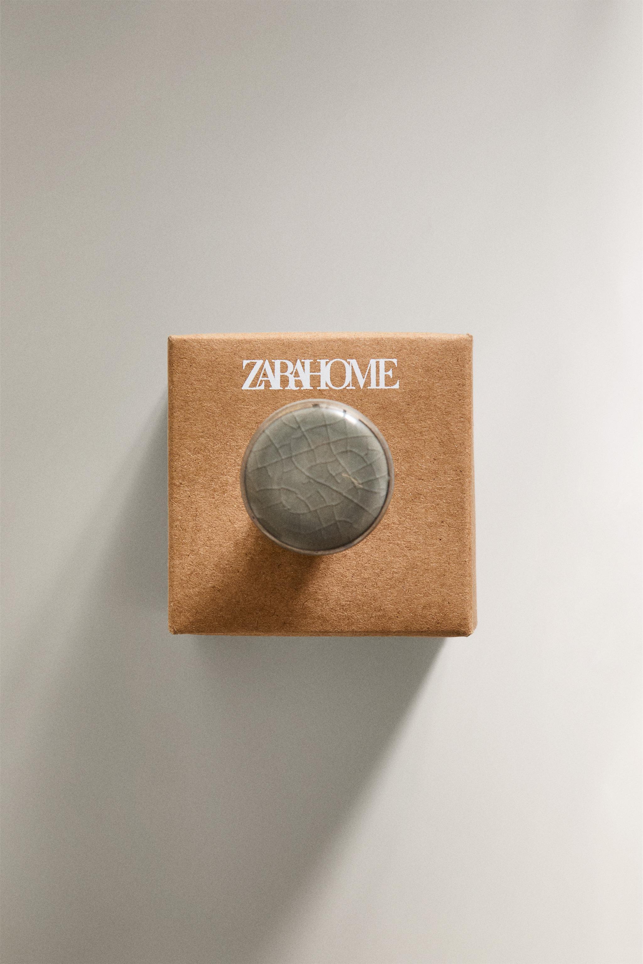 SET OF CRACKLED CERAMIC HANDLES (SET OF 2)