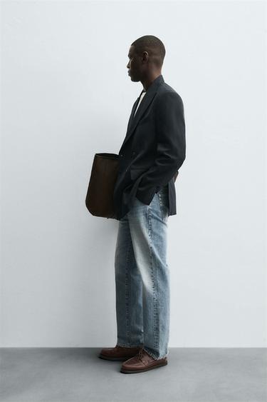 VESTE À BOUTONNAGE CROISÉ - bleu marine de Zara - Image 3