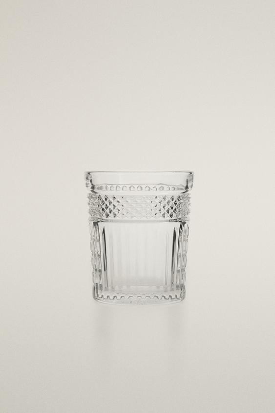 VASO VIDRIO RELIEVE - Transparente de Zara - Imagen 0