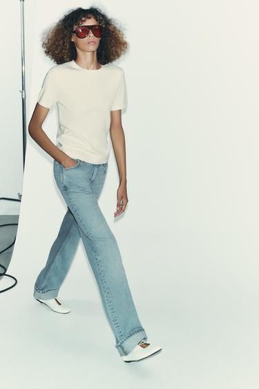 SOFT-TOUCH SHORT SLEEVE KNIT TOP - Ecru by Zara