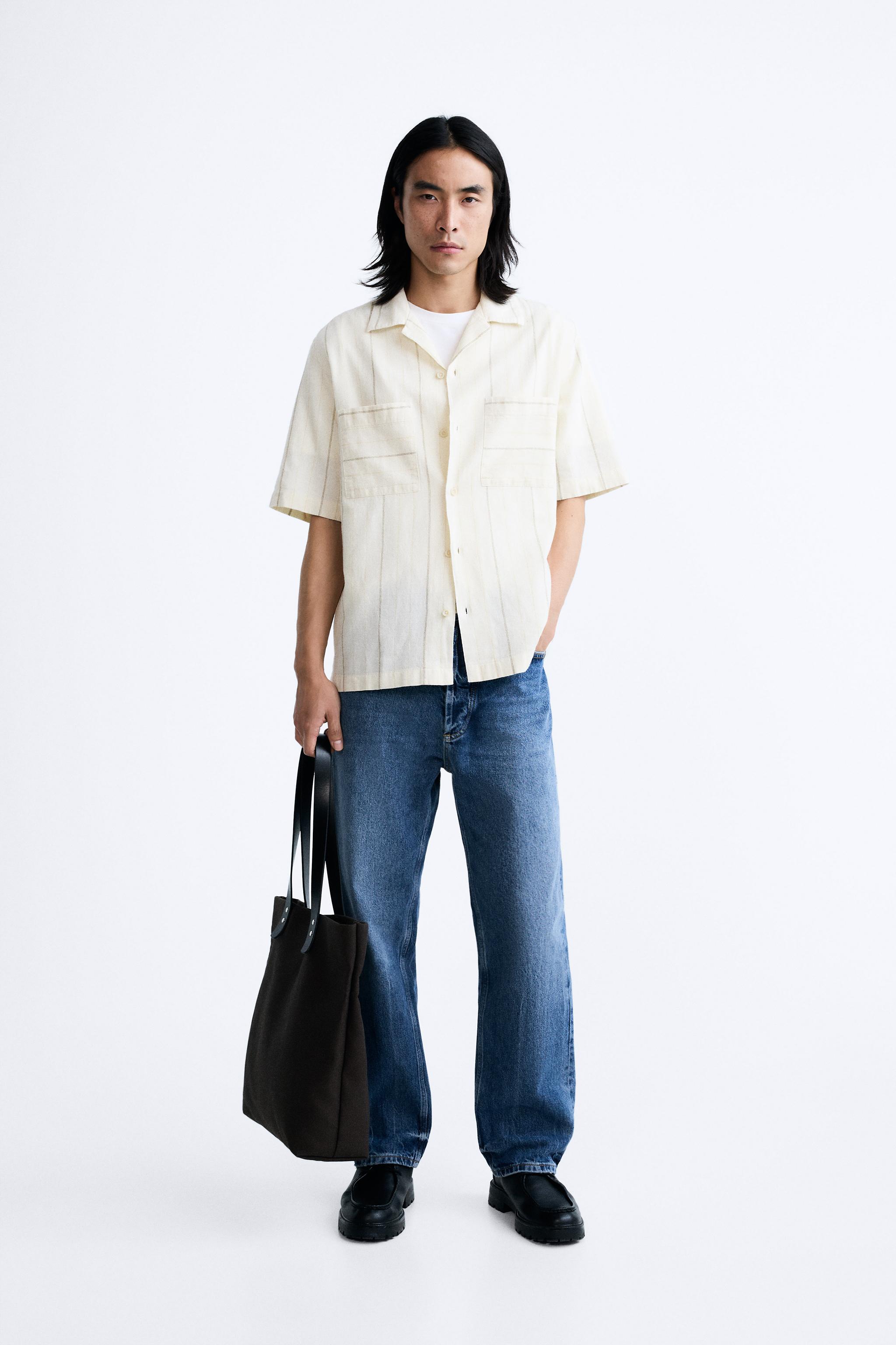 ストライプ ジャカードシャツ - エクリュ | ZARA Japan / 日本