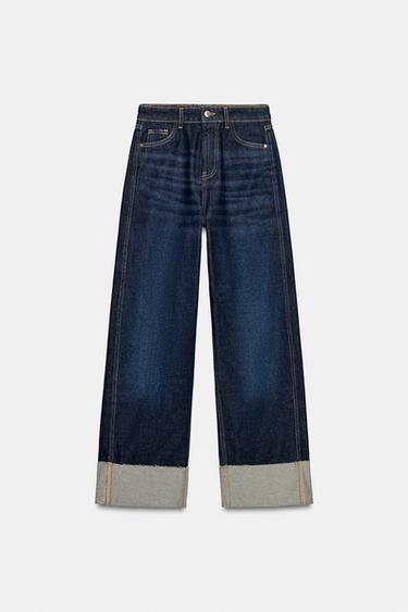 Z1975 BARREL mid-waist JEANS WITH TURN-UP HEMS - Blue by Zara - Image 6