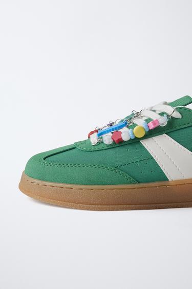 SNEAKERS WITH CHARMS - Green by Zara - Image 3