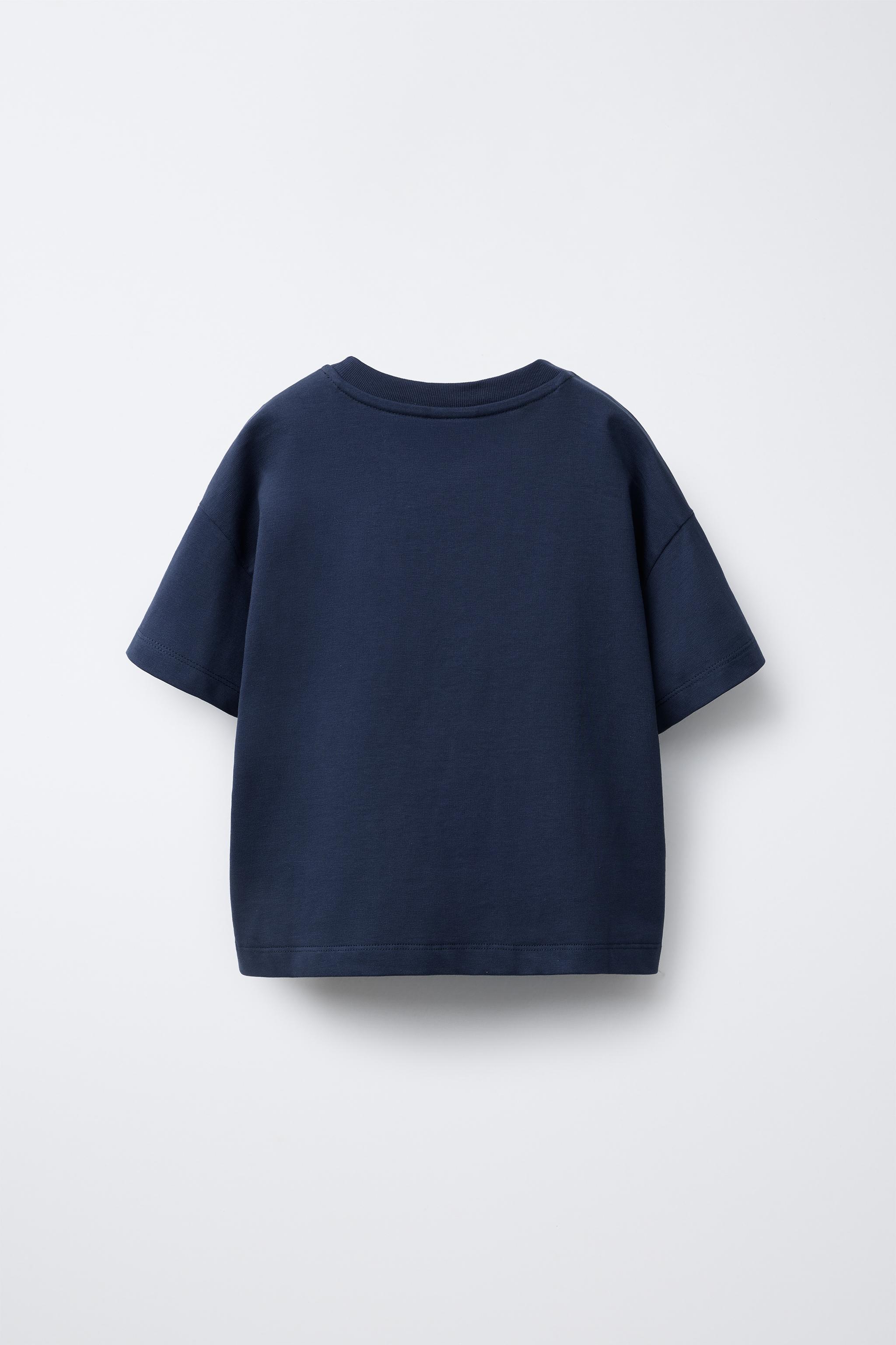 ★ドイツ発*ZARA*新作*ニットTシャツ/NAVY BLUE★ ショートスリーブ Tシャツ - ネイビーブルー | ZARA Japan / 日本