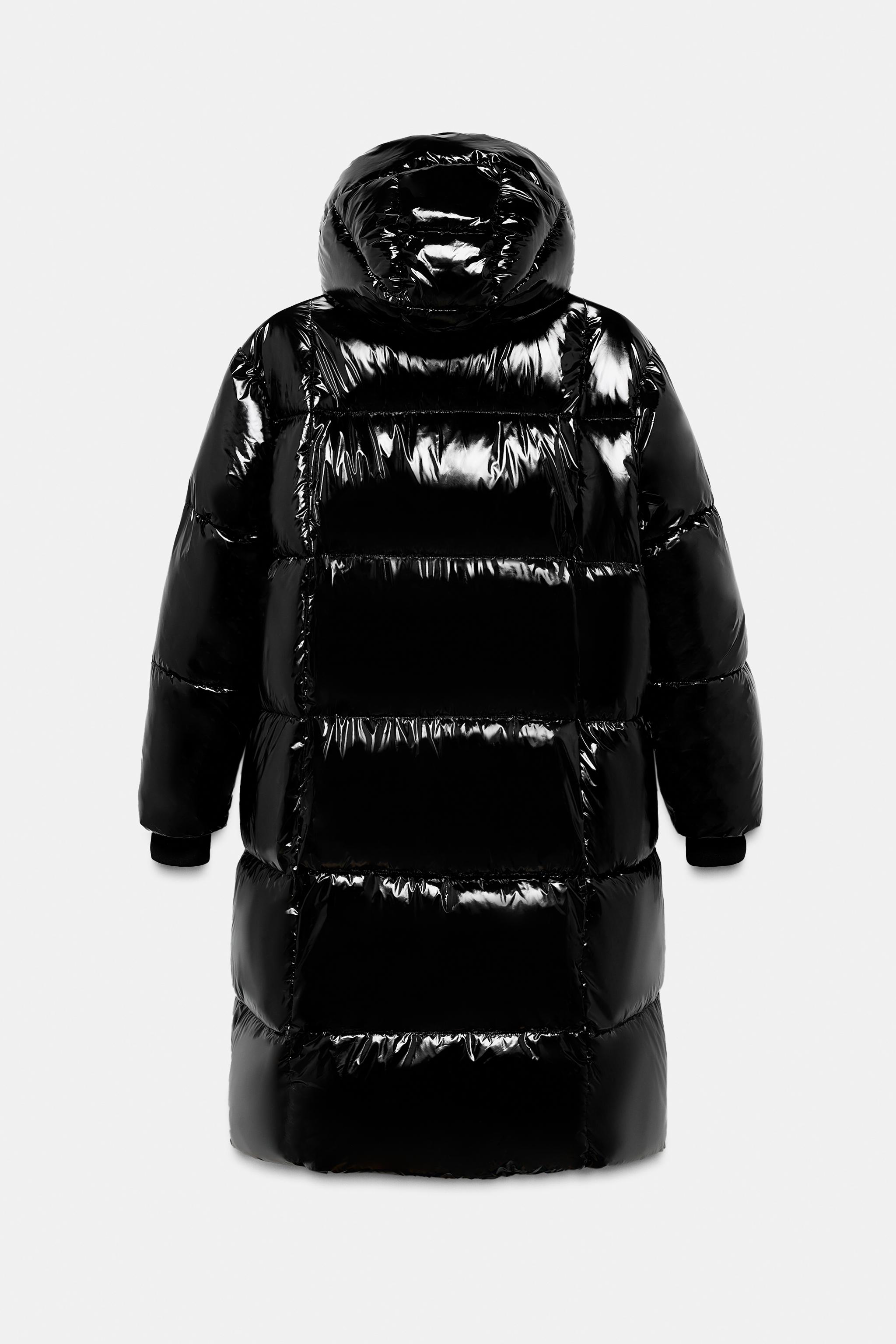 シャイニーロングアノラック - ブラック | ZARA Japan / 日本