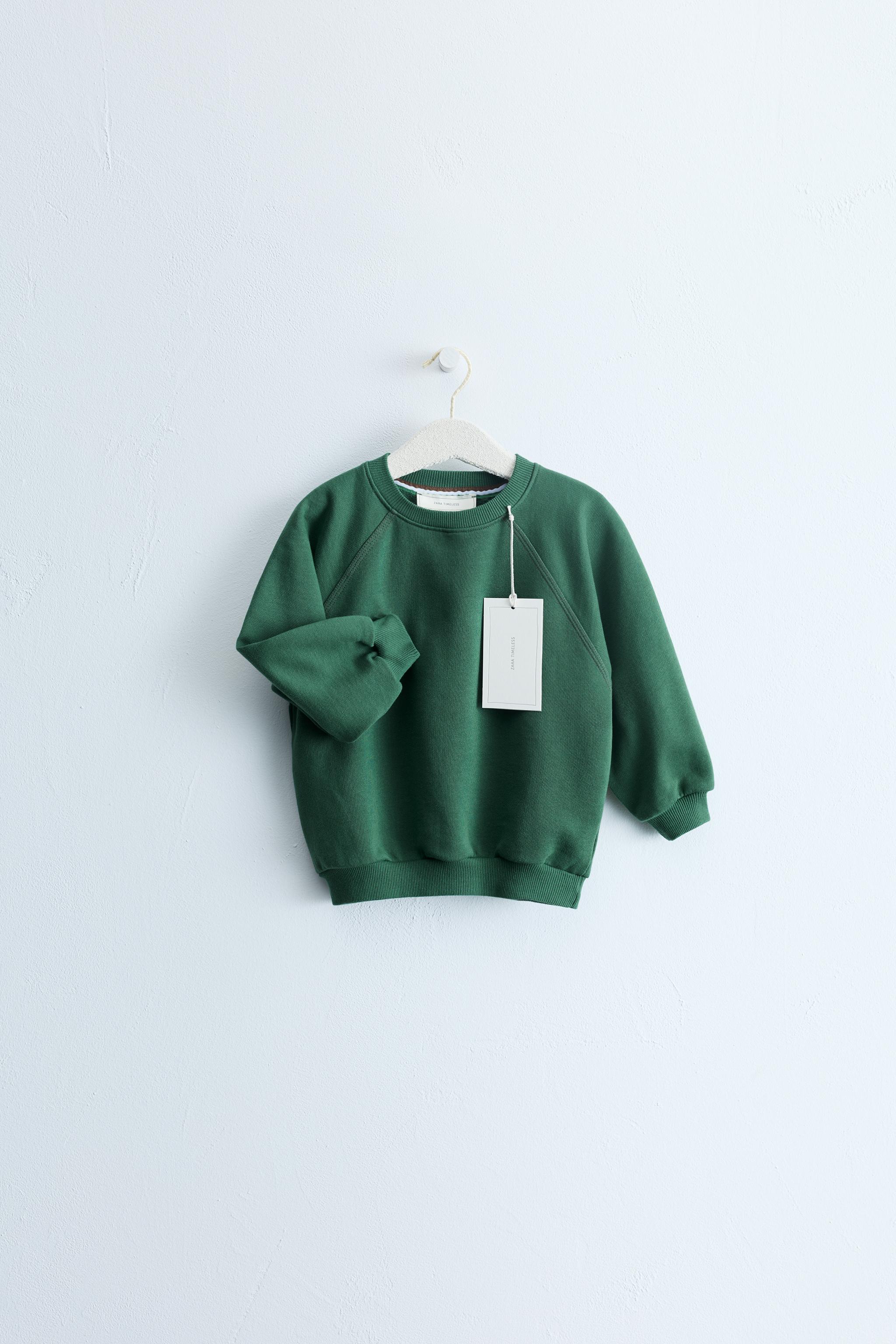 ZARA TIMELESS - PLAIN SWEATSHIRT — GREEN