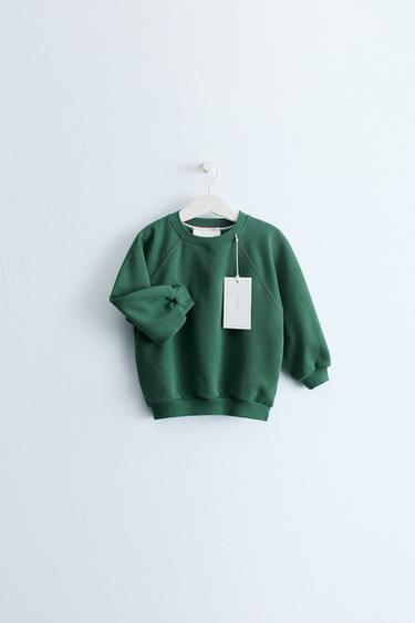 ZARA TIMELESS - سويت شيرت سادة - أخضر الخاص بـ Zara