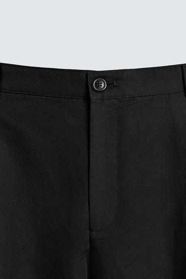 RELAXED FIT PLEATED TROUSERS - Black by Zara - Image 7