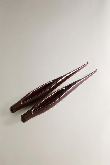 PACK OF LILY CANDLES (PACK OF 2) - Brown by Zara - Image 1