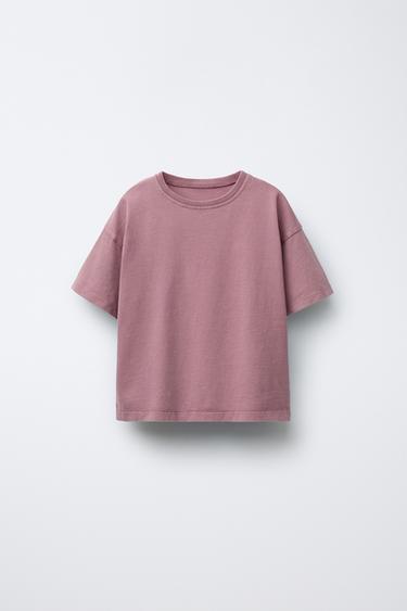 FADED-EFFECT T-SHIRT - Burgundy by Zara - Image 0
