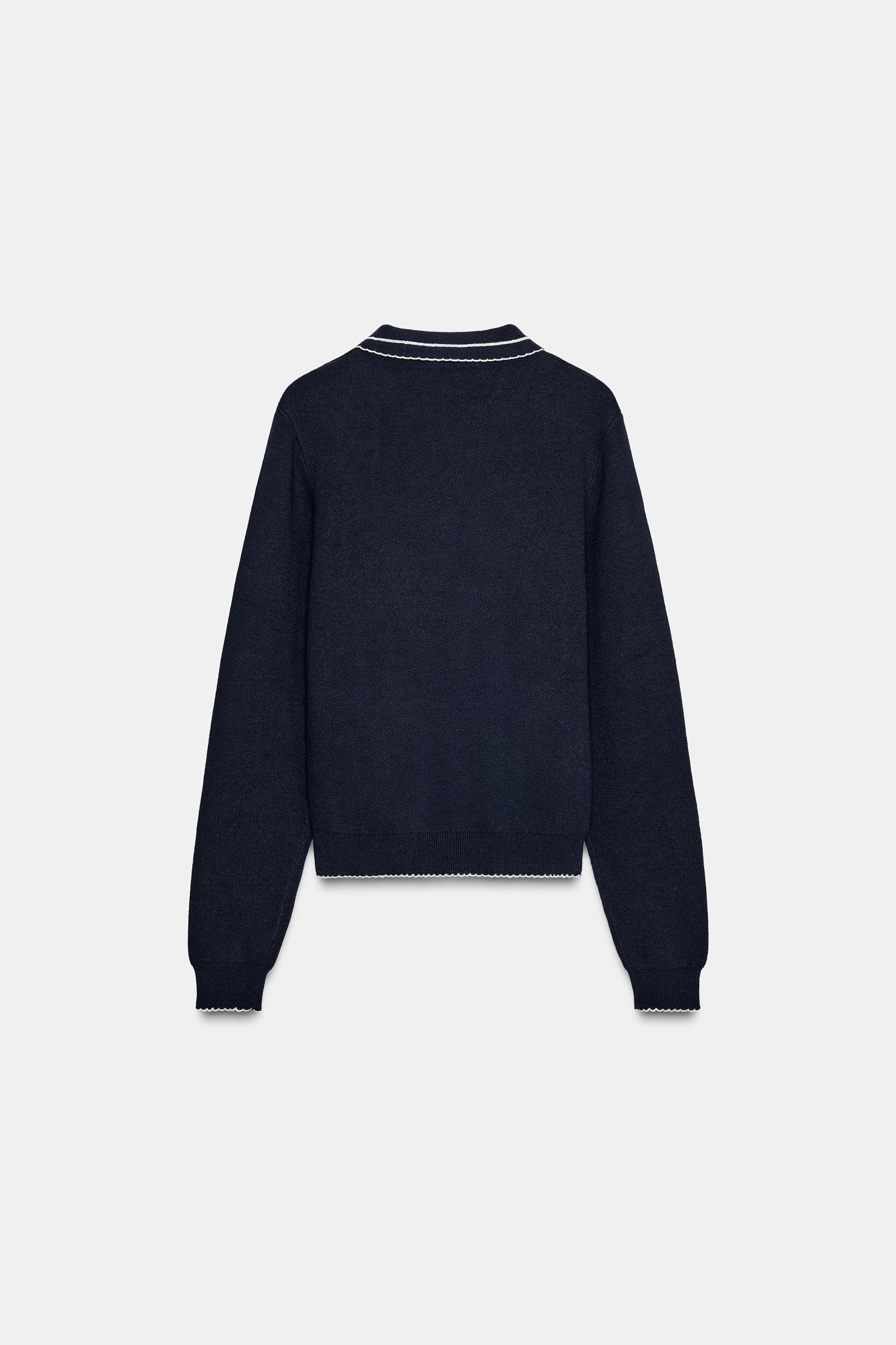 CONTRAST PIPING KNIT POLO SHIRT