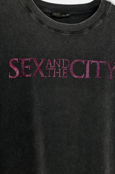 SEX & THE CITY™ FADED-EFFECT T-SHIRT - Anthracite grey by Zara - Image 4
