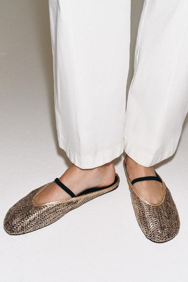 BALLERINE SLINGBACK INTRECCIATE - Oro di Zara