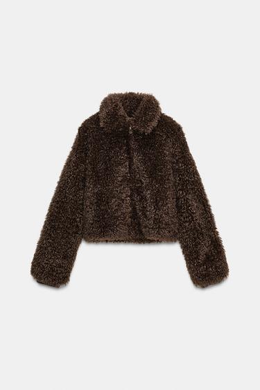 BLOUSON LONG EN PEAU DE MOUTON - Marron de Zara - Image 3