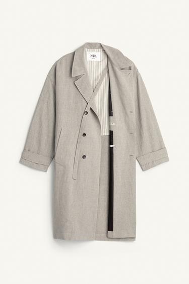 RELAXED FIT VISCOSE - LINEN PARKA - Mink by Zara - Image 6