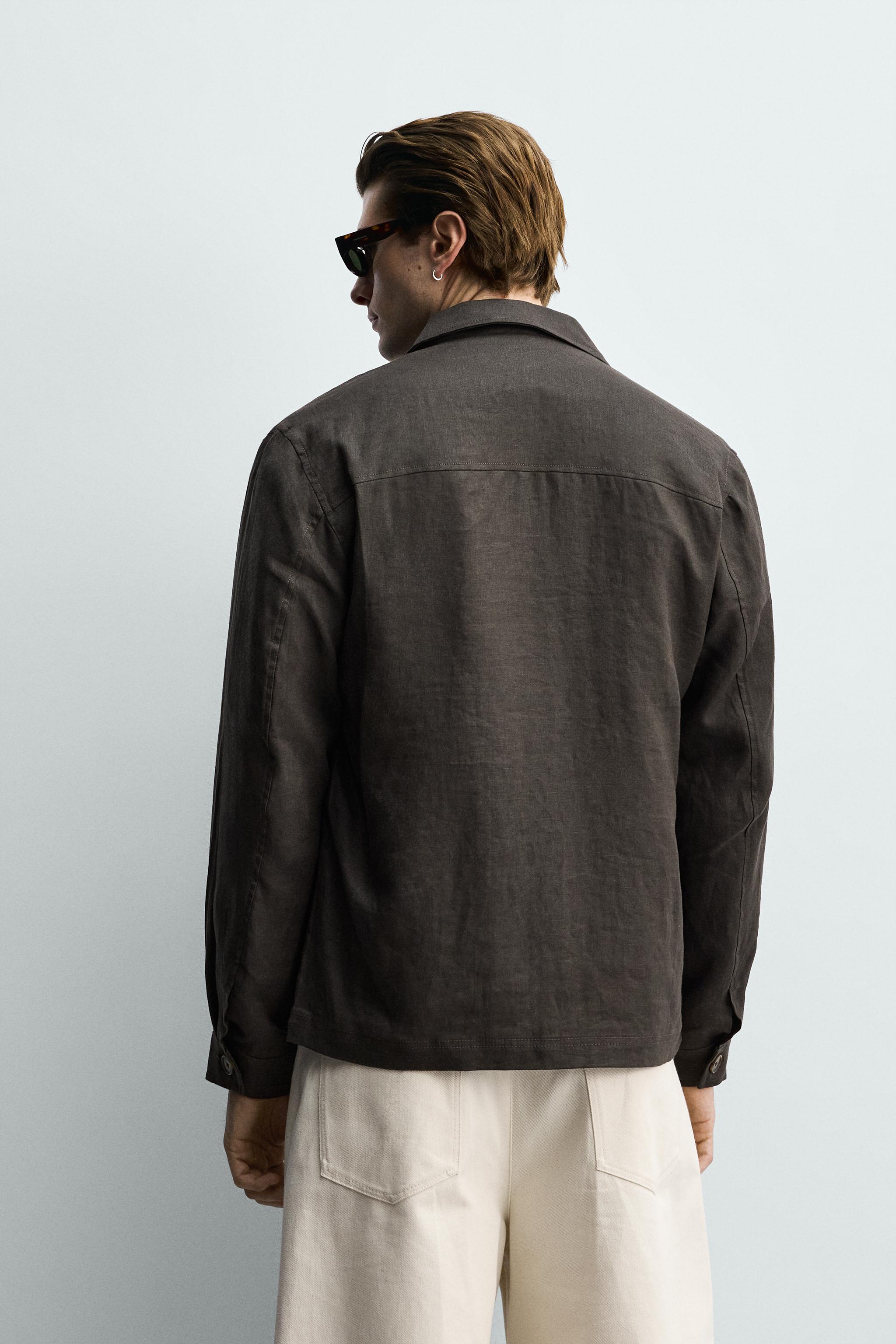 100% LINEN OVERSHIRT