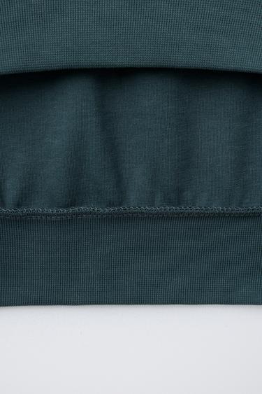 ENSEMBLE INTERLOCK SWEAT ET JOGGER INSCRIPTION EN RELIEF - Bleu de Zara - Image 7