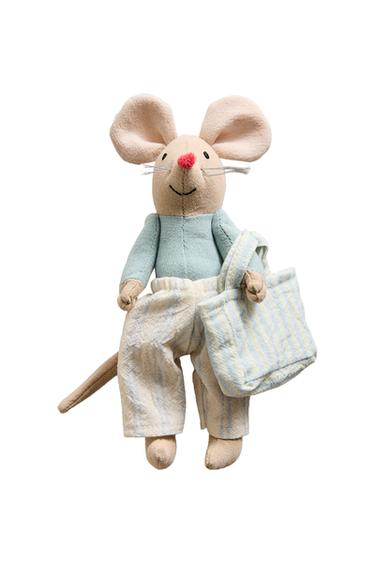 KIDS' MOUSE SOFT TOY - Cream by Zara
