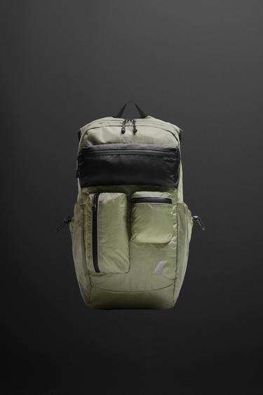 MULTI-POCKET SPORTS BACKPACK - Khaki Green by Zara