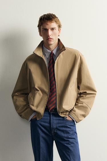 AARON LEVINE X ZARA CHECK JACKET - camel by Zara