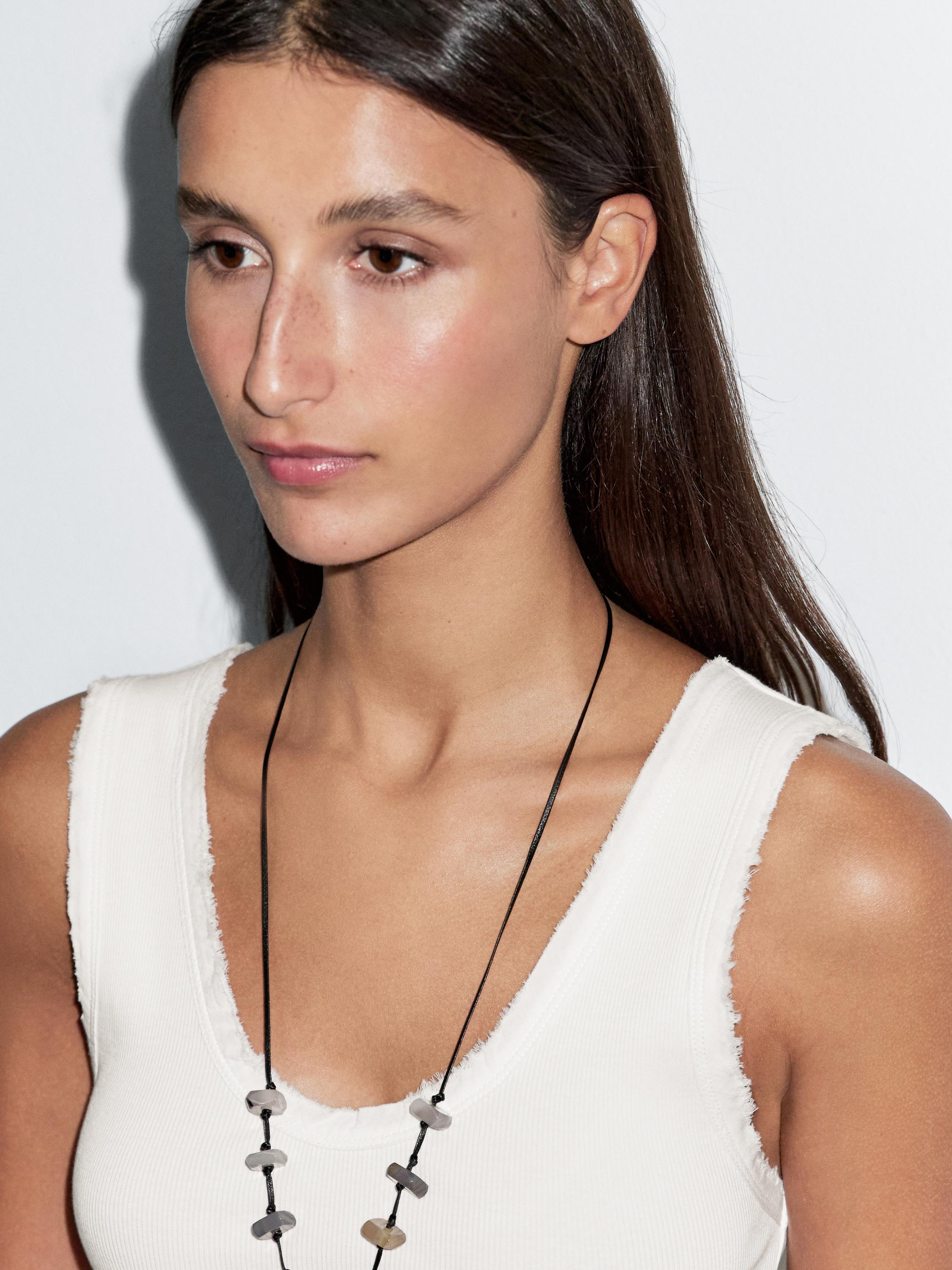 Cotton blend top with frayed piping