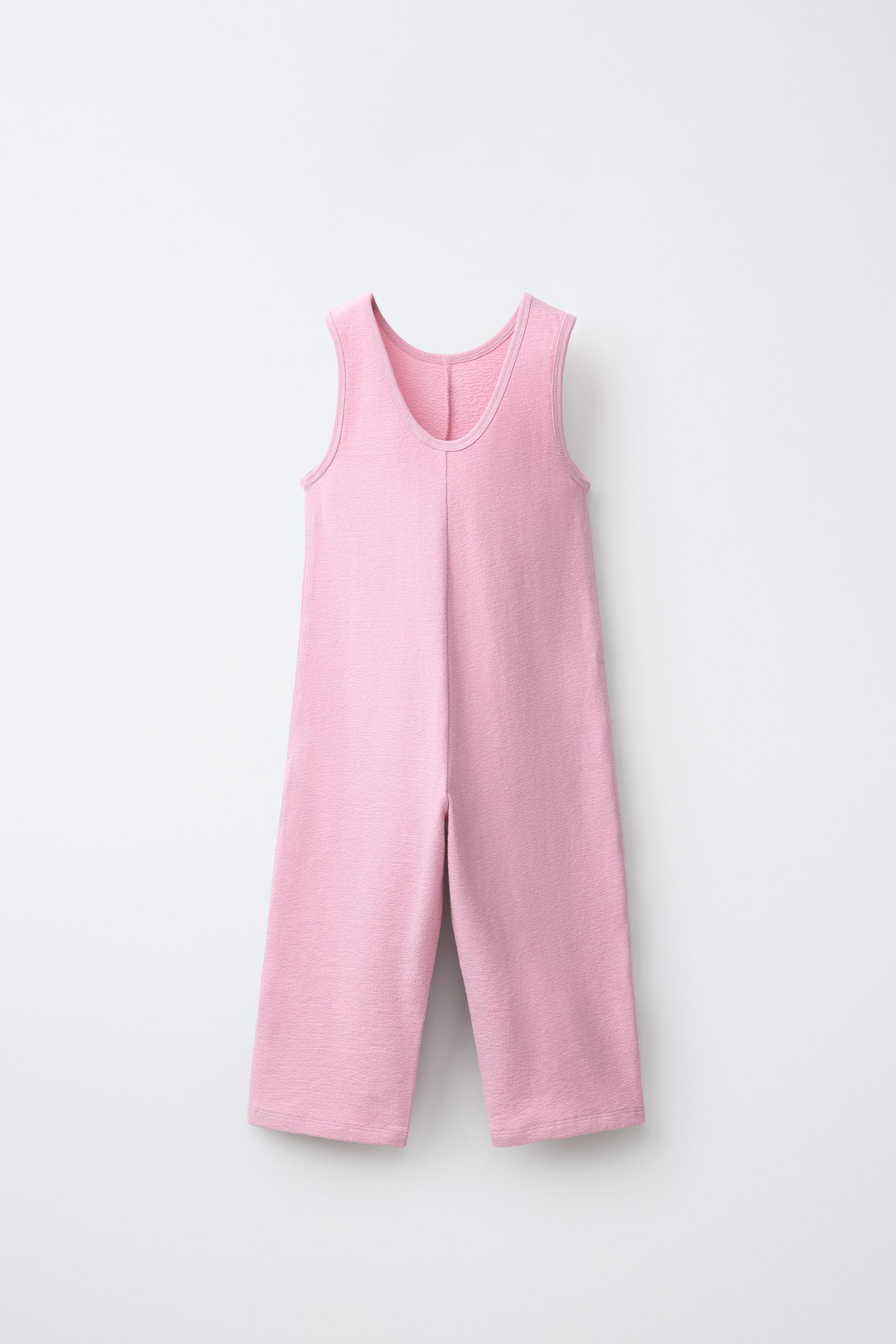 PLAIN JUMPSUIT — Pastel pink