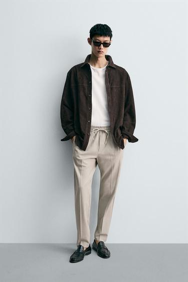 COMFORT JOGGER WAIST TROUSERS - Beige marl by Zara