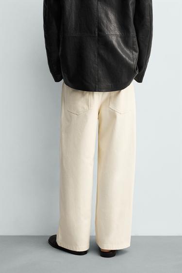 PANTALON COUPE DÉCONTRACTÉE - Beige clair de Zara - Image 2