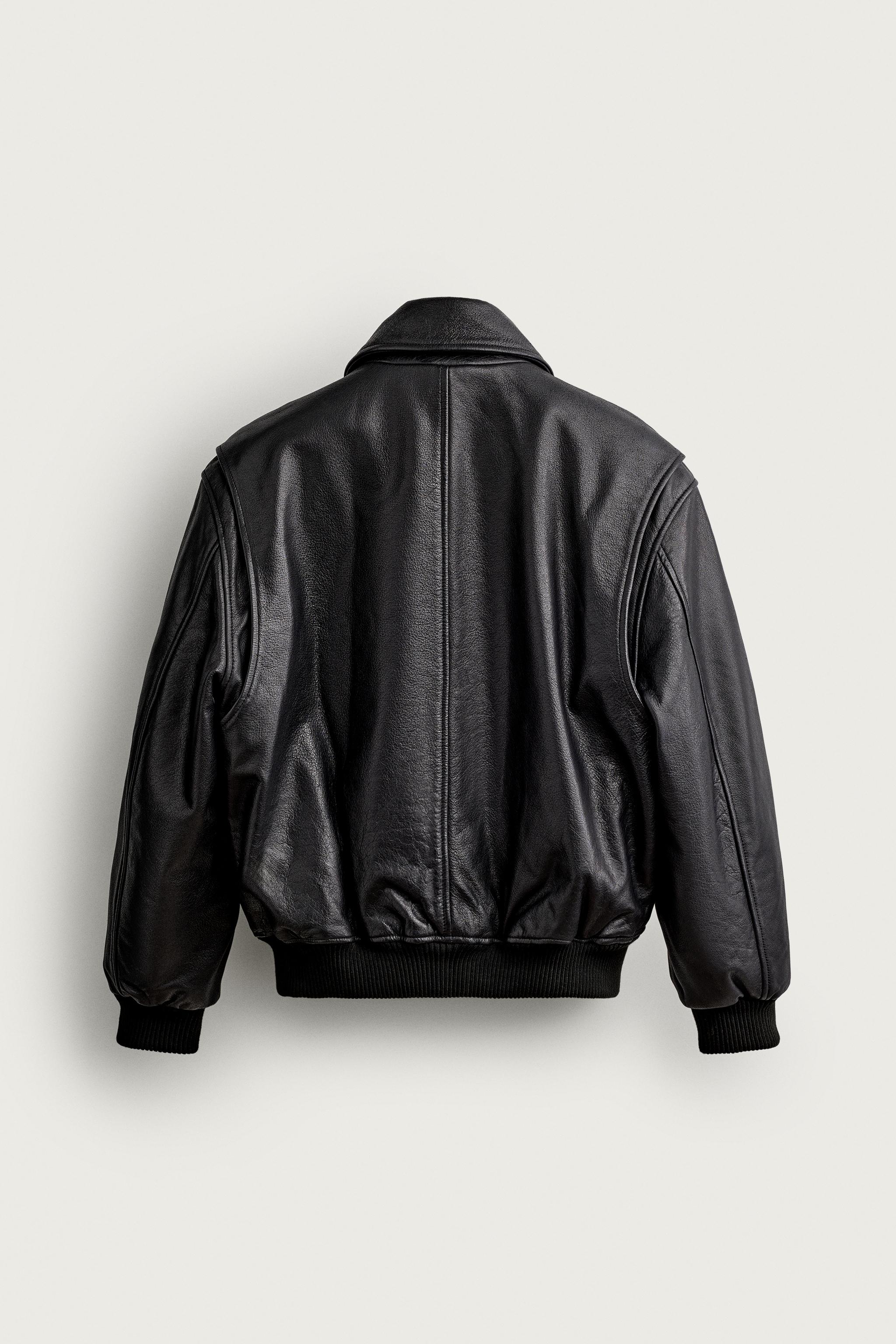 BLOUSON EN CUIR REGULAR FIT