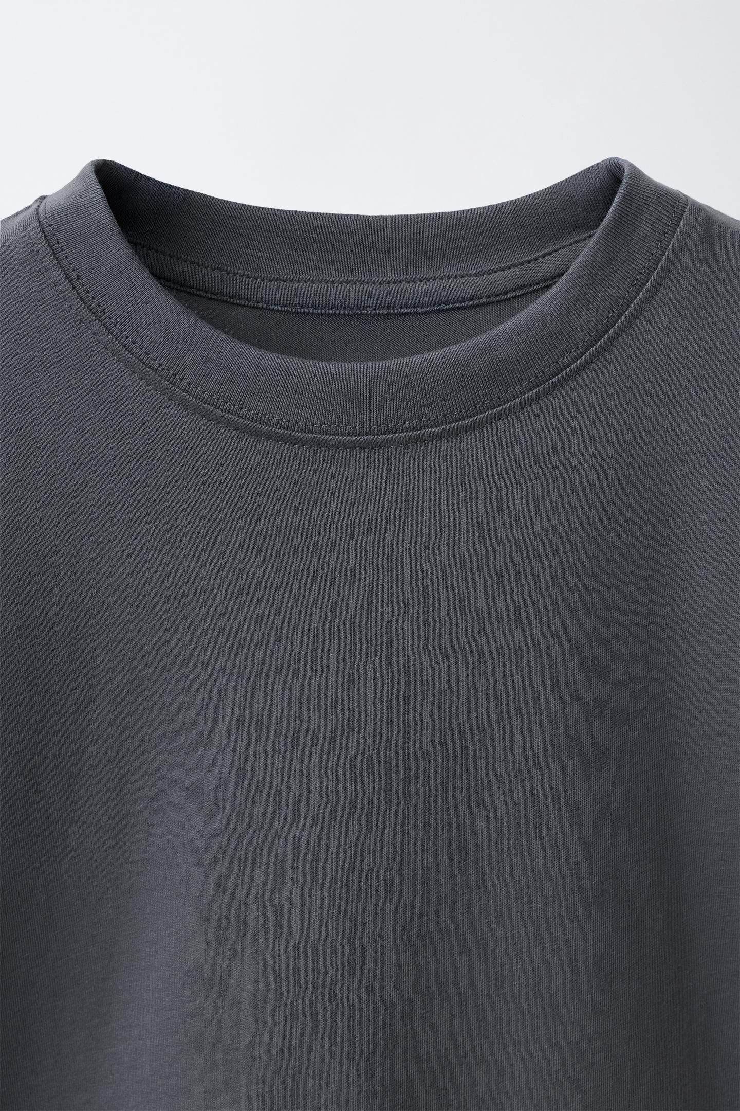 Детские футболки Zara Three-Pack OF Basic T-SHIRTS, цвет: Пастельный синий — фото 4