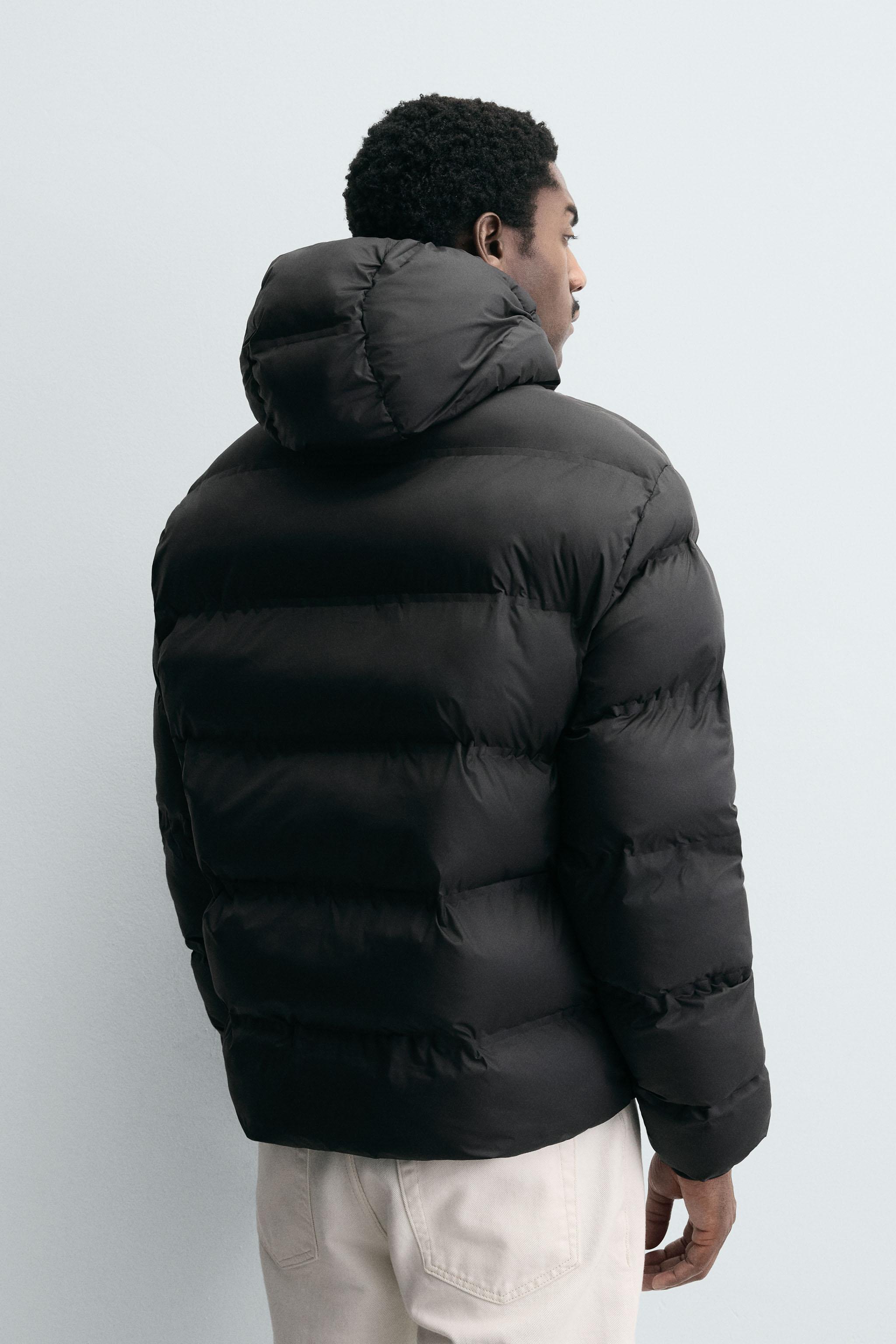 WATER REPELLENT HOODED PUFFER JACKET