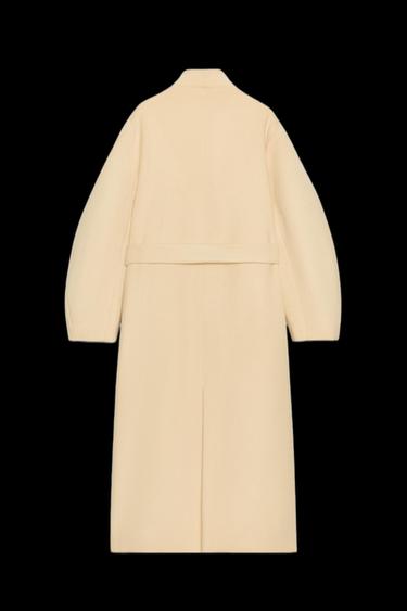 OVERSIZED WOOL BLEND COAT ZW COLLECTION - Vanilla by Zara