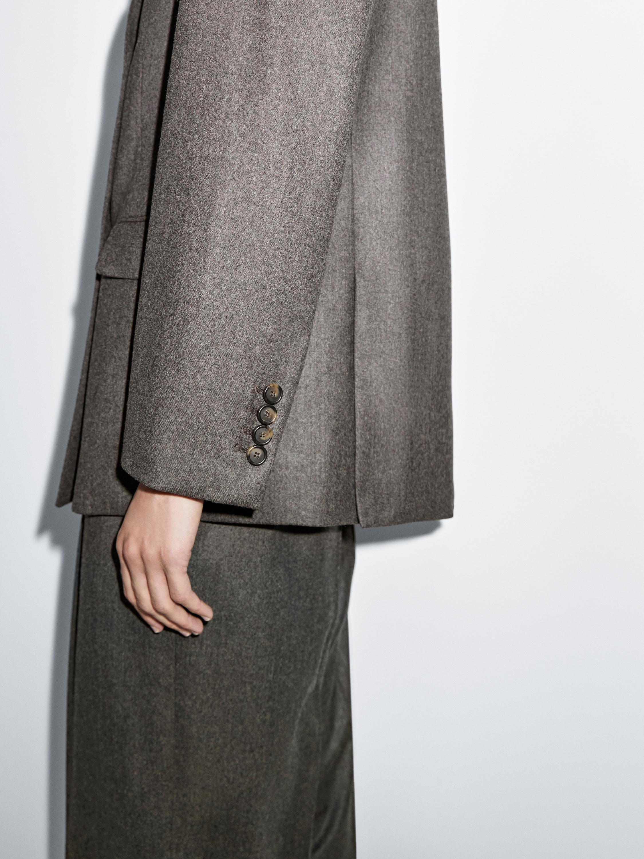 100% wool melange suit blazer