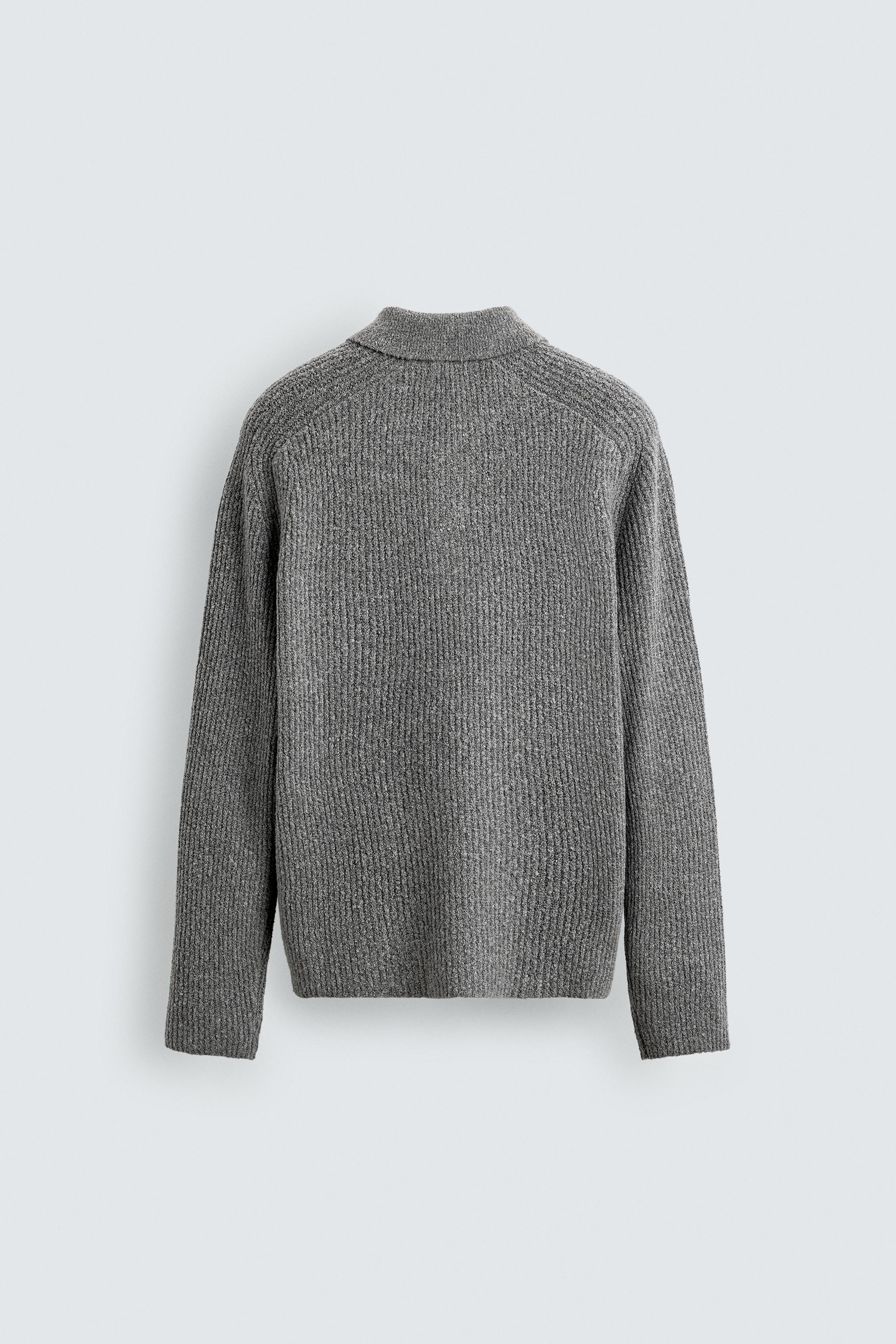 BOUCLÉ TEXTURED KNIT POLO SHIRT