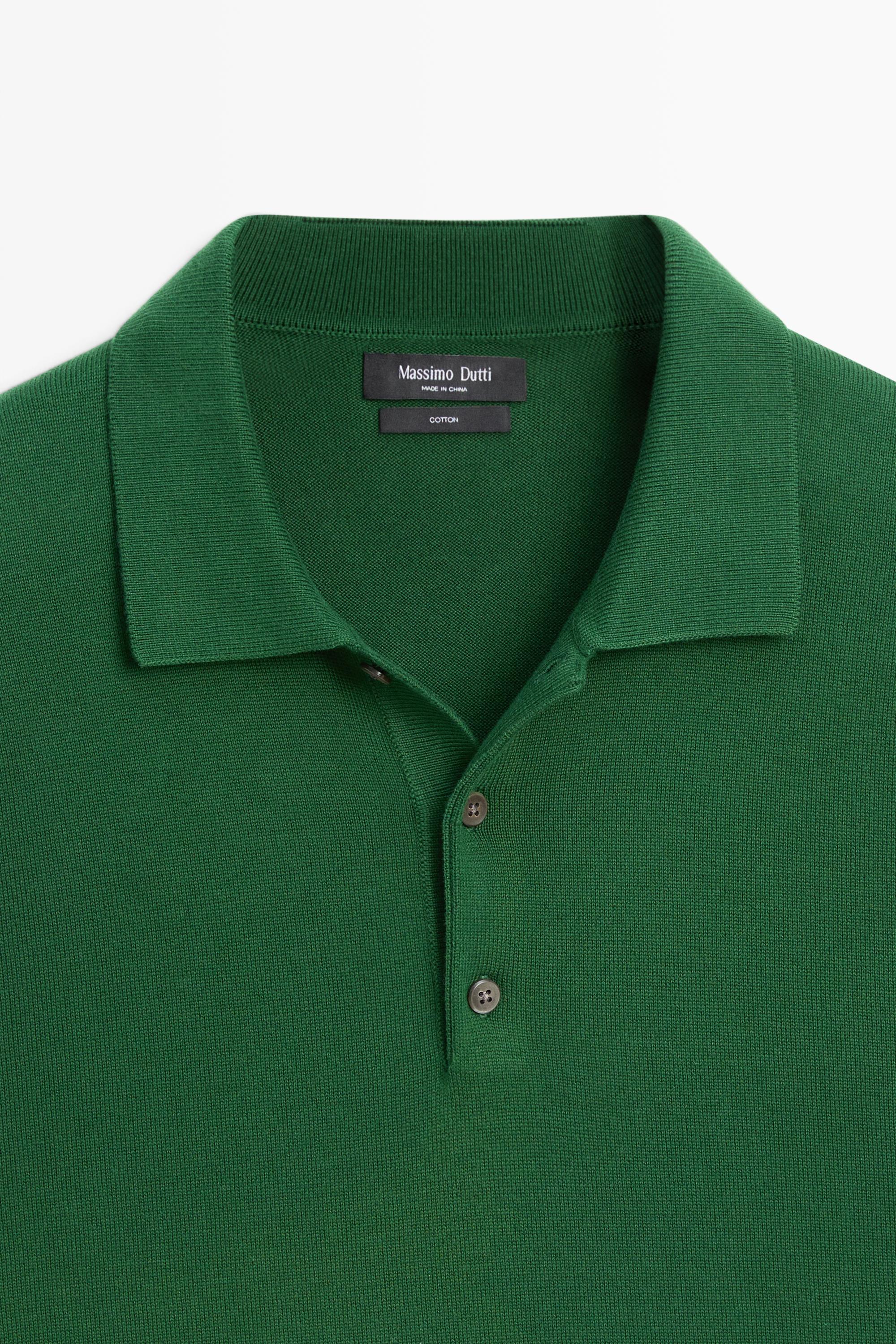 Pull polo en maille 100 % coton