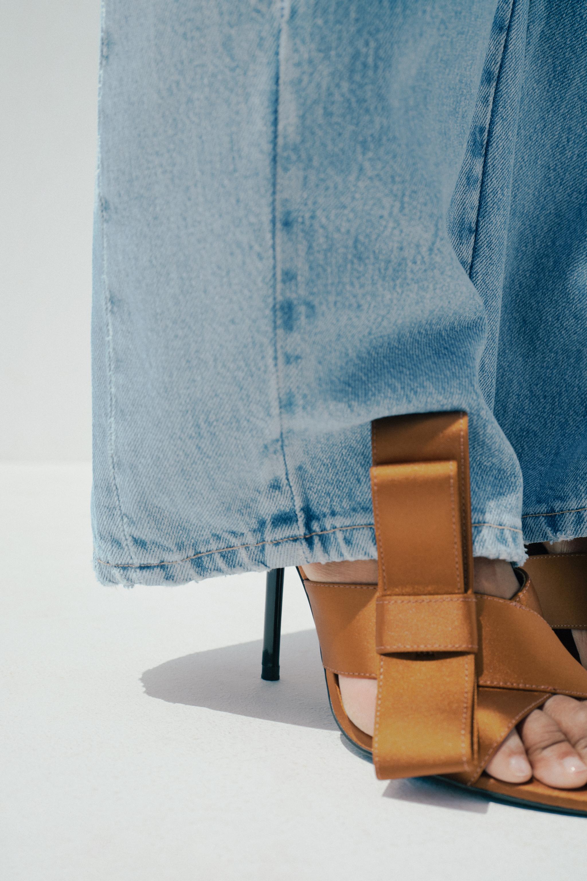 【ZARA】サイドリボンサンダル ブラウン | 3316/610/700 MESH BOW SANDALS - Brown | ZARA United States