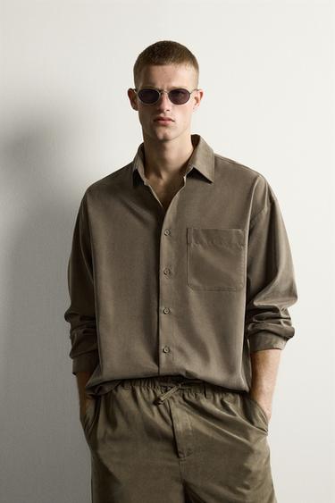CHEMISE FLUIDE COUPE DÉCONTRACTÉE - Marron de Zara