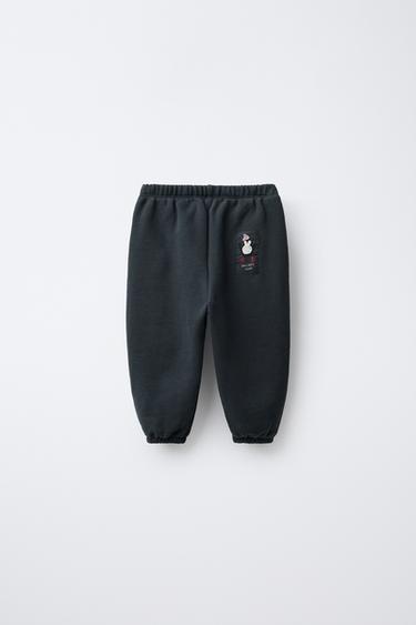 JOGGER TROUSERS WITH PENGUIN LABEL - Blue by Zara - Image 1