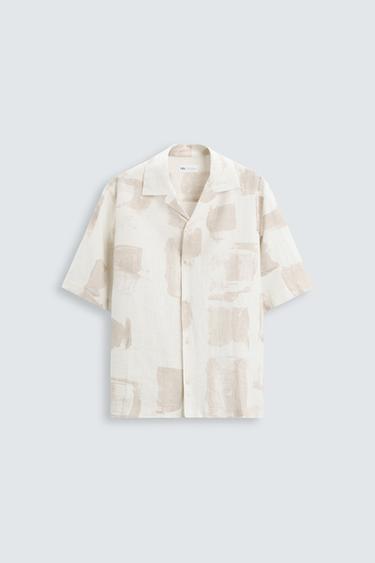 ABSTRACT PRINT SHIRT - Ecru by Zara