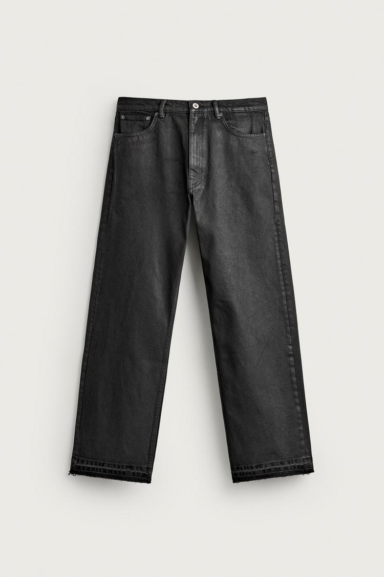 Jeans loose fit efecto encerado