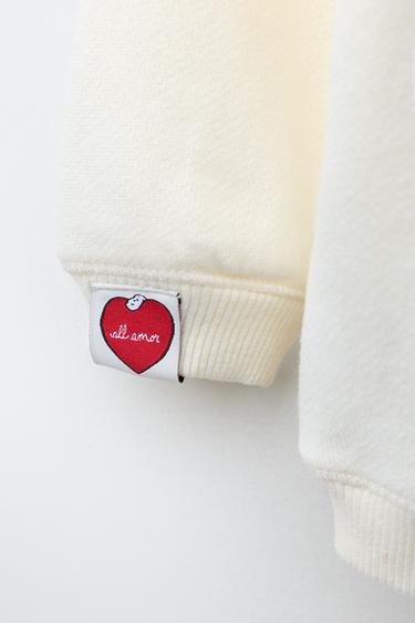 SNOOPY PEANUTS™ TERRY PATCH SWEATSHIRT - Light ecru by Zara - Image 5