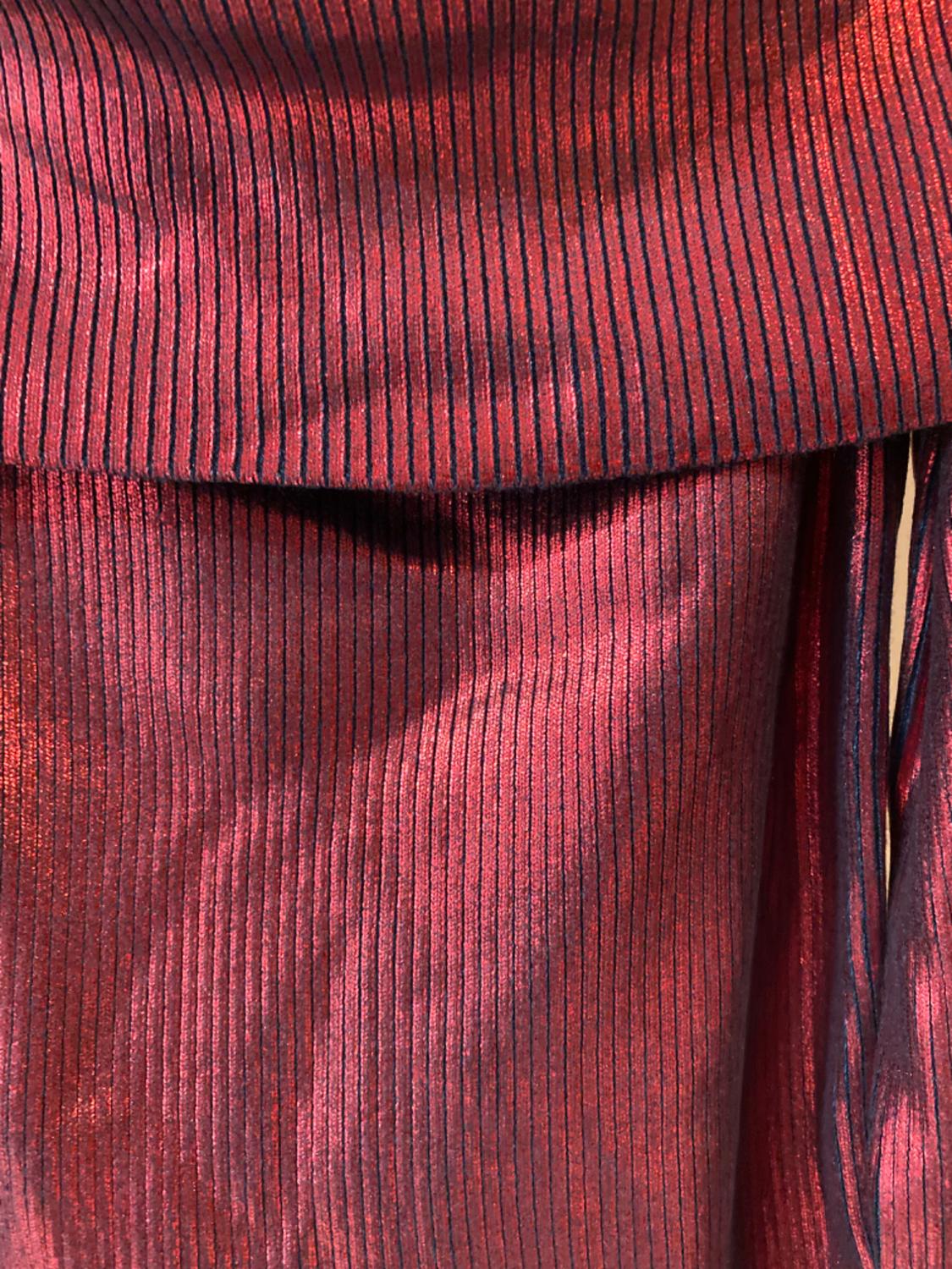 OFF-THE-SHOULDER FOIL KNIT TOP - Image 3