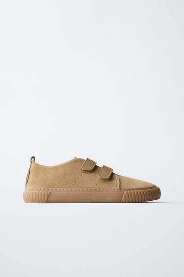 SPLIT SUEDE BAREFOOT TRAINERS - Sand Brown by Zara