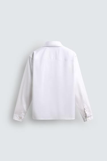 FLOWING SHIRT WITH BOW - Oyster-white by Zara - Image 8