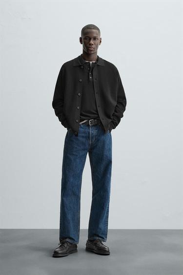 CÁRDIGAN ESTRUCTURA CON VISCOSA - Negro de Zara - Imagen 0