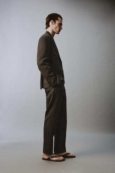 COSTUME 100 % LIN - Kaki de Zara - Image 1