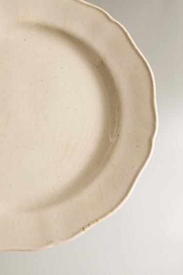 STONEWARE DESSERT PLATE - Cream by Zara - Image 2