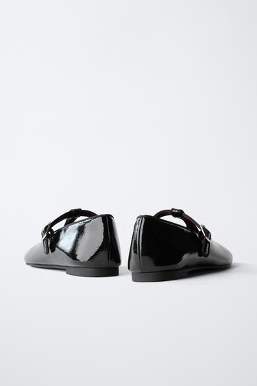 T-BAR BALLERINAS WITH HEART DETAIL - Black by Zara - Image 4